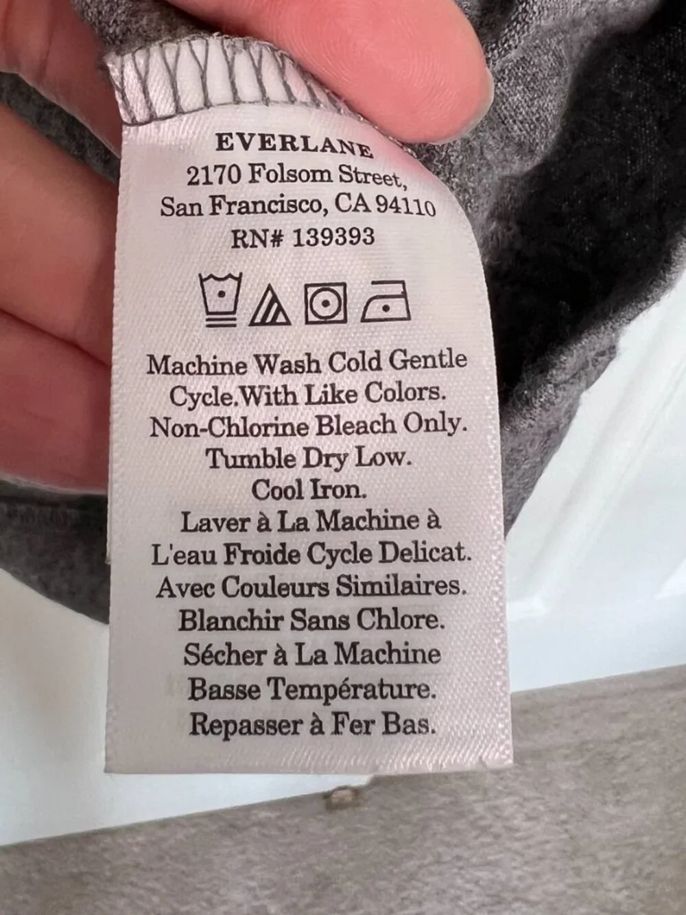Everlane Men’s Premium Cotton Crew Neck Tee Heathered Gray Size Medium - Picture 5 of 6